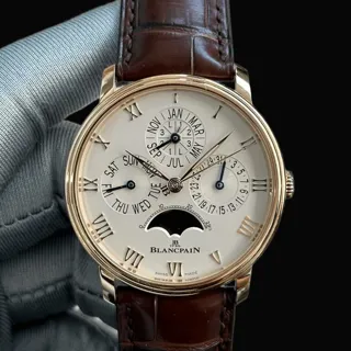 Blancpain Villeret 6656-3642-55B 40mm Rose gold Silver