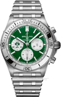 Breitling Chronomat B01 AB0134A91L1A1 brushed/polished steel green