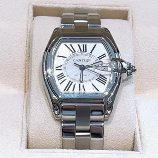 Cartier Roadster W62025V3 44mm Steel Silver