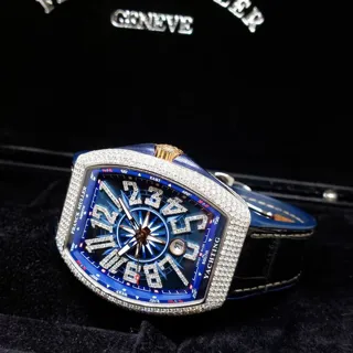 Franck Muller Vanguard V 45 SC DT 44mm Stainless steel Blue