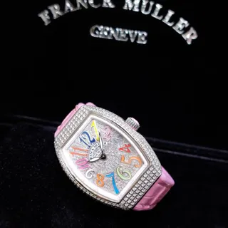 Franck Muller Vanguard V32QZ 32mm Stainless steel Pink