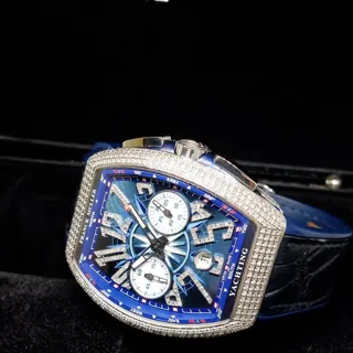 Franck Muller Vanguard V 45 CC DT  AC BL 44mm Stainless steel Blue