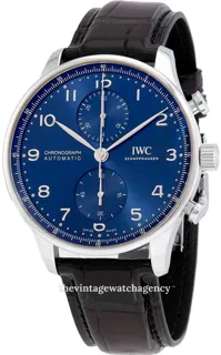 IWC Portuguese Chronograph IW371606 Stainless steel Blue