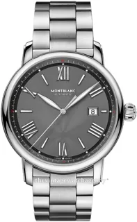 Montblanc Star 126107 43mm brushed/polished steel Gray