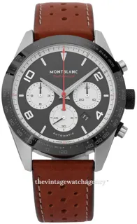 Montblanc TimeWalker 119942 43mm brushed/polished steel Black