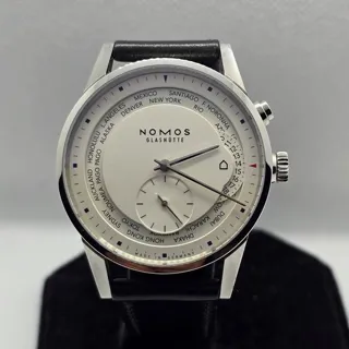 NOMOS Zürich Weltzeit 805 40mm Steel White