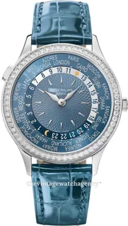 Patek Philippe World Time 7130G-016 36mm White gold Blue