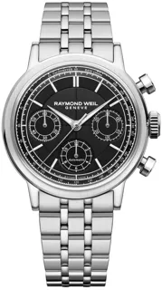 Raymond Weil Millesime 39.5mm Stainless steel Black