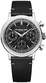 Raymond Weil Millesime 39.5mm Stainless steel Black