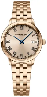 Raymond Weil Toccata Rose gold and Stainless steel and PVD rose roman$black applique