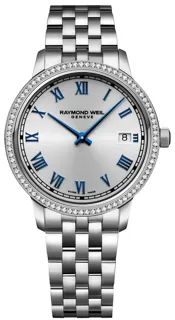 Raymond Weil Toccata Stainless steel silver roman$blue applique