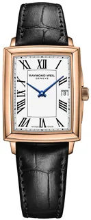 Raymond Weil Toccata Rectangular Rose gold and Stainless steel and PVD White