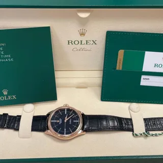 Rolex Cellini 50505 39mm Rose gold Black