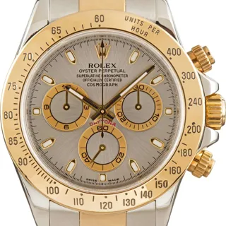 Rolex Daytona 116523 40mm 904L-grade Oystersteel$18k yellow gold Gray