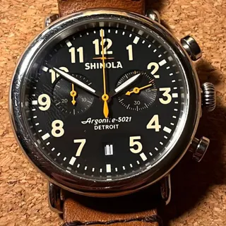 Shinola S0120001117 41mm Steel Black