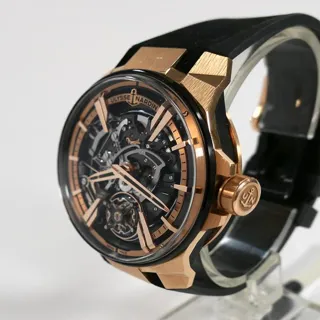 Ulysse Nardin Executive 6215-400-3B/02 45mm Rose gold Black