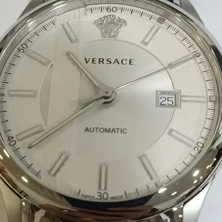 Versace V18 201008130245 44mm Steel White