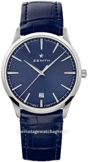 Zenith Elite 03.3100.670/02.C922 40.5mm Stainless steel Blue