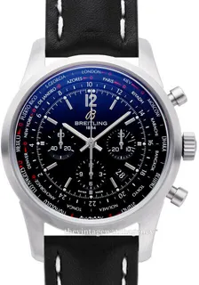 Breitling Transocean Chronograph AB0510U6-BC26-441X-A20BASA.1 Stainless steel Black