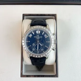 Patek Philippe Annual Calendar Chronograph 5961P-001 40.5mm Platinum Blue