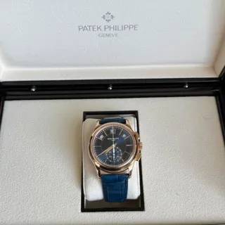 Patek Philippe Annual Calendar Chronograph 5905R-010 42mm Rose gold Blue