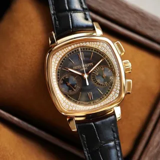 Patek Philippe Chronograph 7071R-010 35mm Rose gold Black