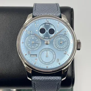 IWC Portuguese Perpetual Calendar IW503703 44mm White gold Blue