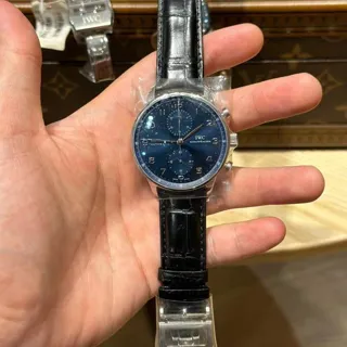 IWC Portugieser IW371491 40.9mm Stainless steel Blue