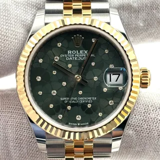 Rolex Datejust 31 278273-0032 31mm Yellow gold and Stainless steel Green