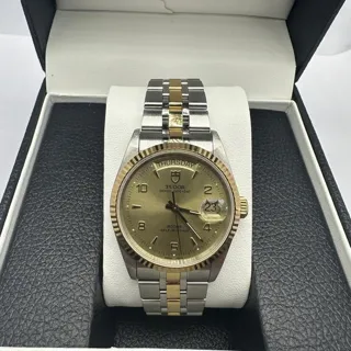 Tudor Prince Date-Day 76213 36mm Gold/Steel Gold