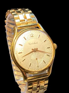 Cortébert Mens Oversize Dress Watch gold plated$steel