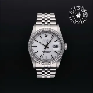 Rolex Datejust 36 16220 Stainless steel Weiss