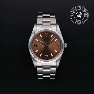 Rolex Air King 14000 34mm Stainless steel Braun