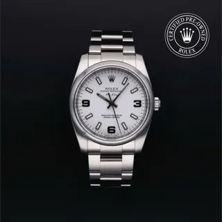 Rolex Oyster Perpetual 114200 Stainless steel Weiss