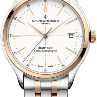 Baume & Mercier Clifton M0A10458 40mm Rose gold and Stainless steel White