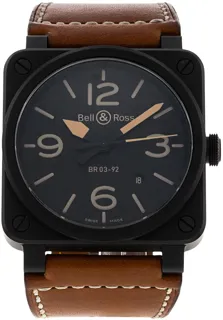 Bell & Ross Instruments BR0392-HERITAGE-CE 42mm Ceramic Black