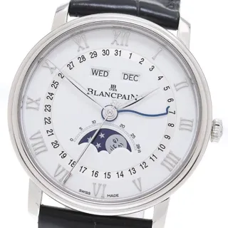 Blancpain Villeret Quantième Complet N06654A011027A055B/6654A-1127-55B 40mm Steel White