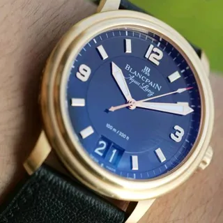 Blancpain 2850B 40mm Rose gold Blue