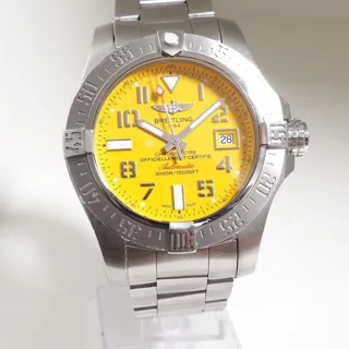 Breitling Avenger A17331 45mm Steel Golden and Yellow