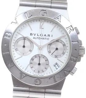 Bulgari Diagono CH 35 S 35mm Steel White