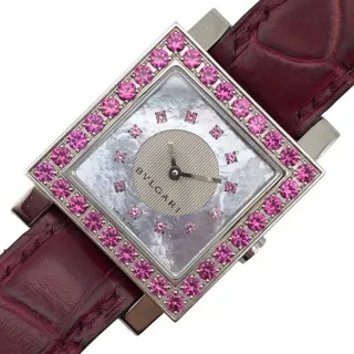 Bulgari Quadrato SQ27SLD 27mm Steel Pink