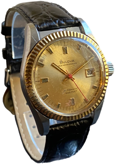 Bulova Oceanographer 10k Yellow Gold$Steel Golden