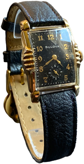 Bulova President yellow rolled gold$steel back