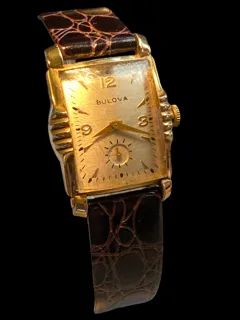 Bulova President C yellow gold plate$steel