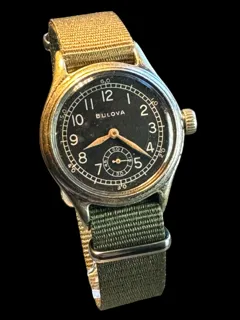 Bulova Ord Dept USA Official Military Issue chrome plated