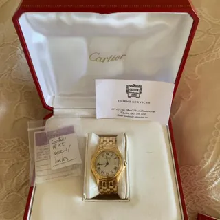 Cartier Cougar W25013B9 33mm Yellow gold White