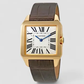 Cartier Santos Dumont W2009351 30.5mm Yellow gold Silver