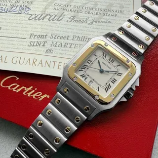 Cartier Santos Galbée 1566 29mm Steel White