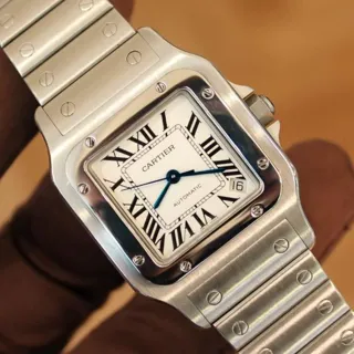 Cartier Santos Galbée 2823 32mm Steel White