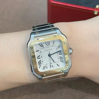 Cartier Santos W2SA0007 35mm Gold/Steel Silver